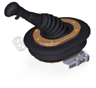 Кулиса в сборе на КПП -  ZF (без делителя) с прямой ручкой / РОСТАР