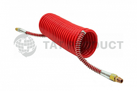 Шланг прицепа винтовой ЕВРО красный (L- 7.5 метра, ОДНОСЛОЙНЫЙ) (22*1,5) (5410-5009052) SORL