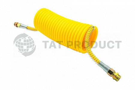 Шланг прицепа винтовой ЕВРО желтый (L- 7.5 метра, ДВУХСЛОЙНЫЙ) (22*1,5) (5410-5009052) SORL