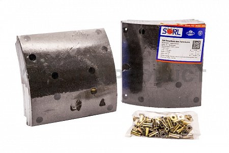 Накладка тормозная, к-т 8шт+заклепки 72шт 410x222 STD MAN (19581) SORL