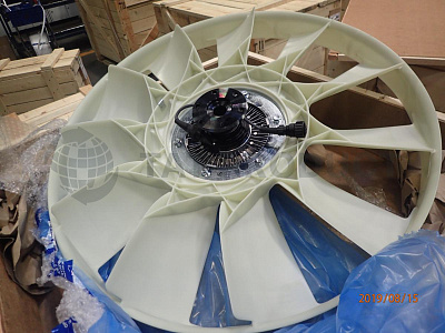 Крыльчатка вентилятора Евро-4 (с вязкостной муфтой в сборе, в обечайке) 768мм. / Fan Market