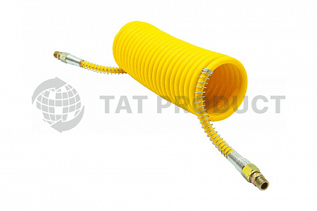 Шланг прицепа винтовой ЕВРО желтый (L- 7.5 метра, ДВУХСЛОЙНЫЙ) (16*1,5) (5410-5009052) SORL