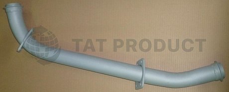 Труба приемная 5320 передняя (длинная прямая) левая ( 2 фланца )