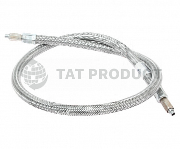 Шланг накачивания шин (рукав L-920 в металлооплетке) гайка-гайка / ПОЛЮС-АЛЬФА