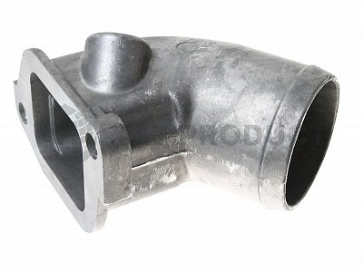 Патрубок помпы Евро 6520 (в сборе с хомутом и прокладкой)