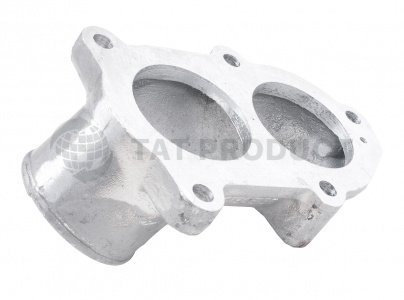 Патрубок термостатов (в сборе с хомутом и прокладкой)