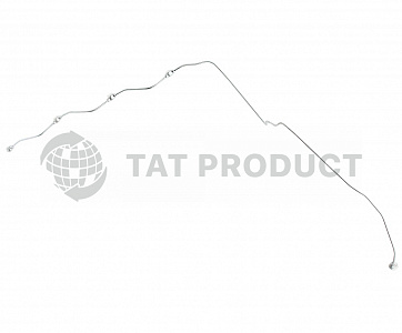 Трубка дренажная КАМАЗ Евро-3  (…370 правая, длинная) цельнометаллическая (со шлангом)