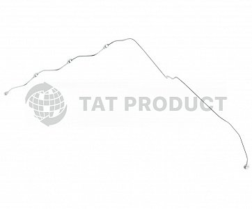 Трубка дренажная КАМАЗ Евро-3  (…370 правая, длинная) цельнометаллическая (со шлангом)