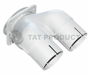 Тройник глушителя 54115 (загнутый) / завод