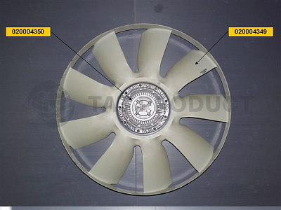 Крыльчатка вентилятора Евро-2 (с вязкостной муфтой в сборе, в обечайке) 704мм. / Fan Market