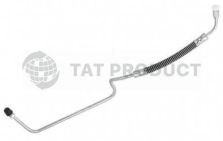 Шланг высокого давления ГУРа (рукав L-300 металлокордовый 1Л, в пружине) штуцер-гайка / ОАО КамАЗ