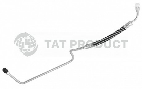 Шланг высокого давления ГУРа (рукав L-300 металлокордовый 1Л, в пружине) штуцер-гайка / ОАО КамАЗ