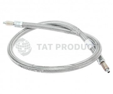 Шланг накачивания шин (рукав L-920 в металлооплетке) гайка-гайка / ПОЛЮС-АЛЬФА